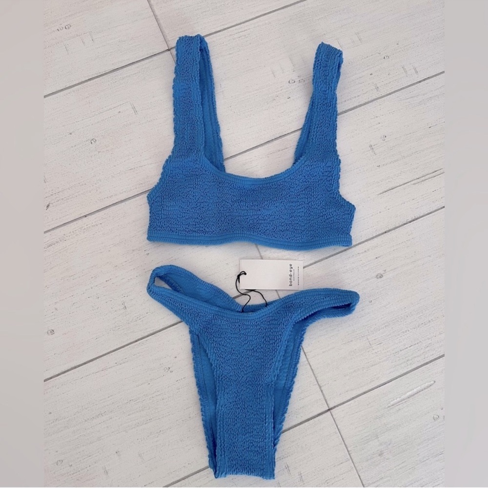 New Bond-Eye Swim Bikini Set Malibu Top and Scene Bikini Bottom Ribbed OS NWT - Picture 3 of 5